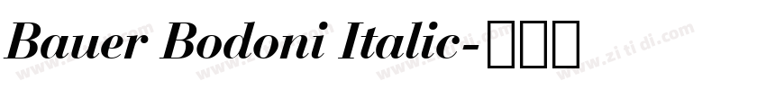 Bauer Bodoni Italic字体转换